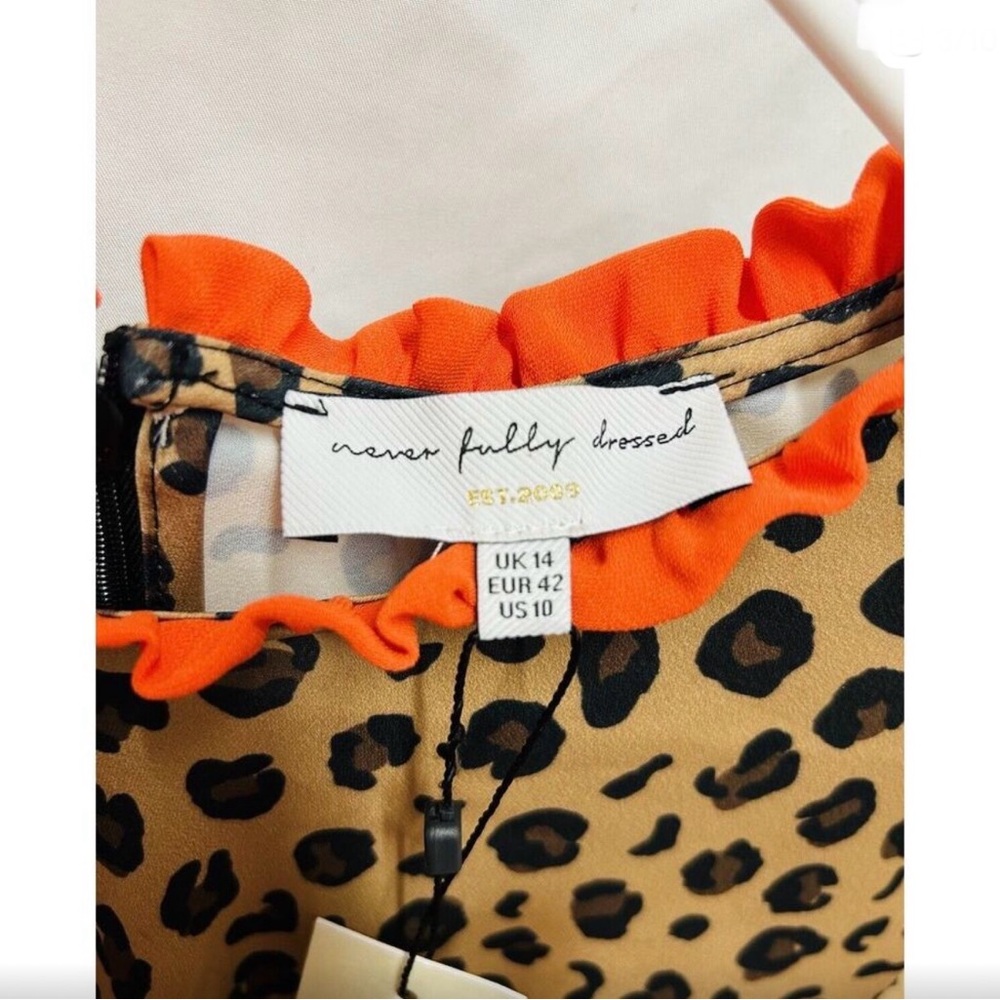 NEVER FULLY DRESSED LEOPARD PATTERN LONG SLEEVE D… - image 5